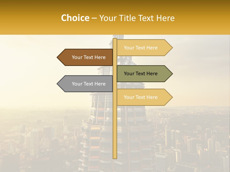 A Very Tall Building In The Middle Of A City PowerPoint Template