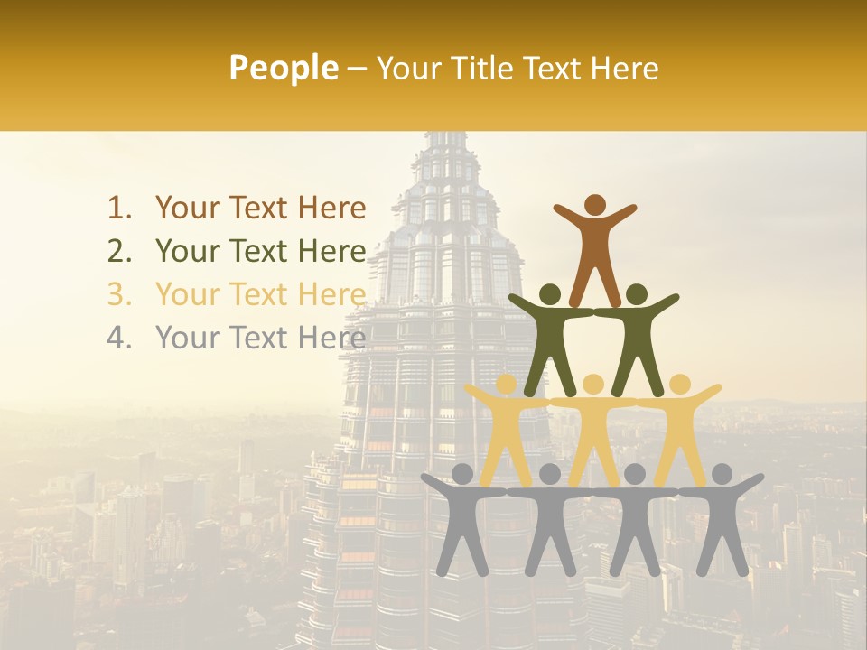 A Very Tall Building In The Middle Of A City PowerPoint Template