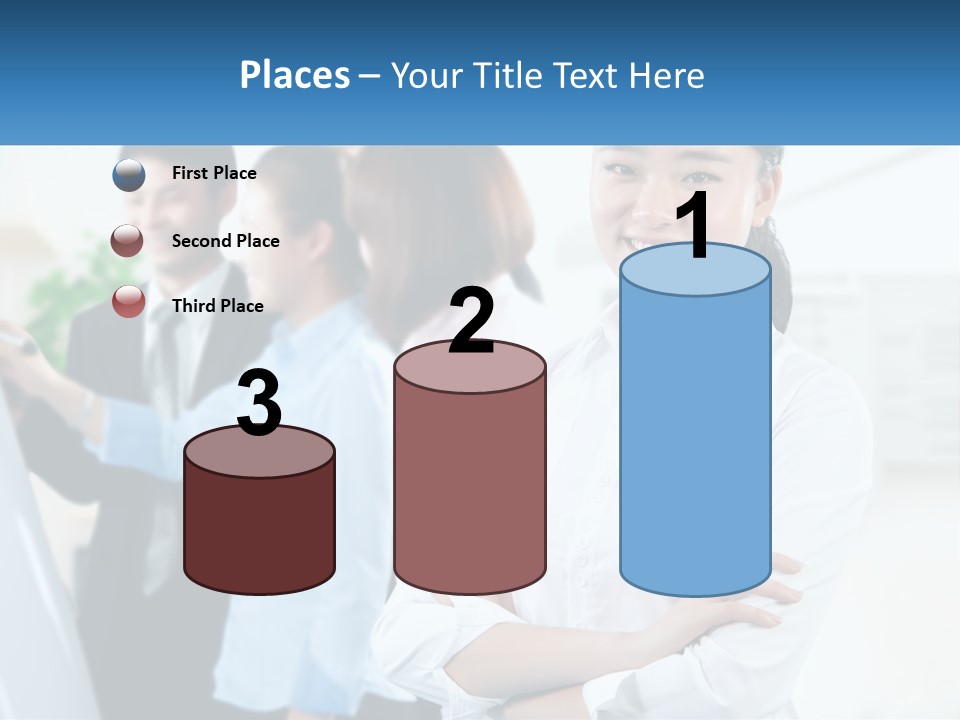 A Woman Standing In Front Of A Group Of People PowerPoint Template