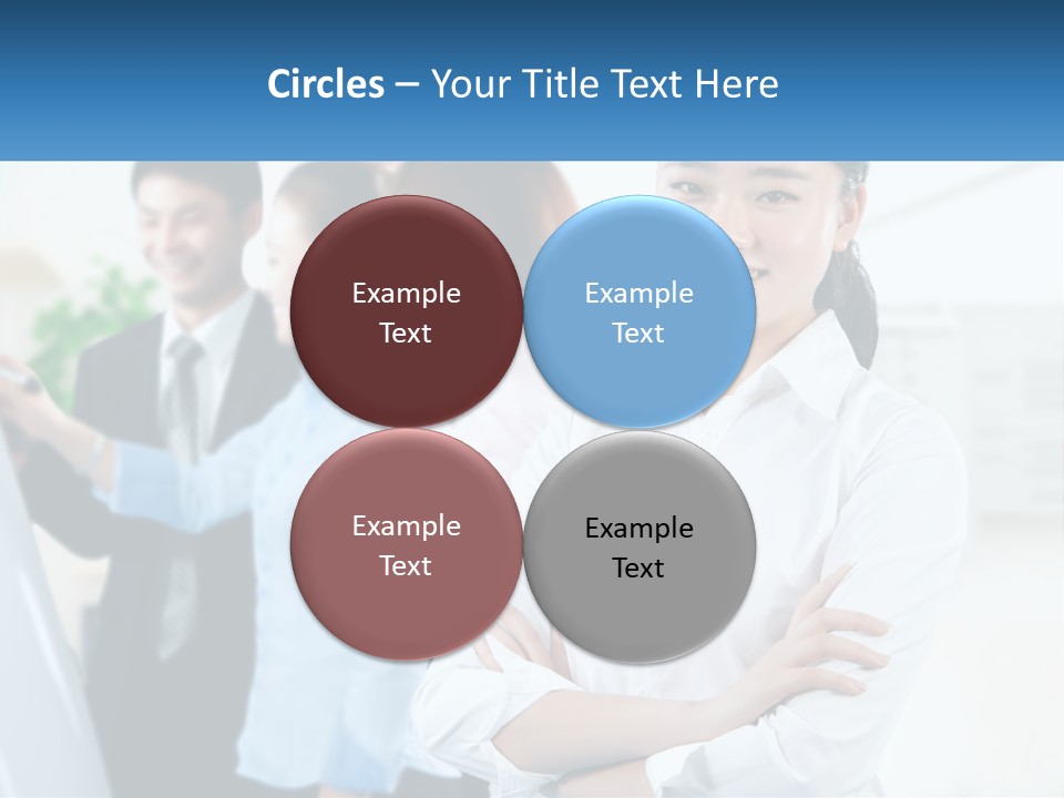 A Woman Standing In Front Of A Group Of People PowerPoint Template