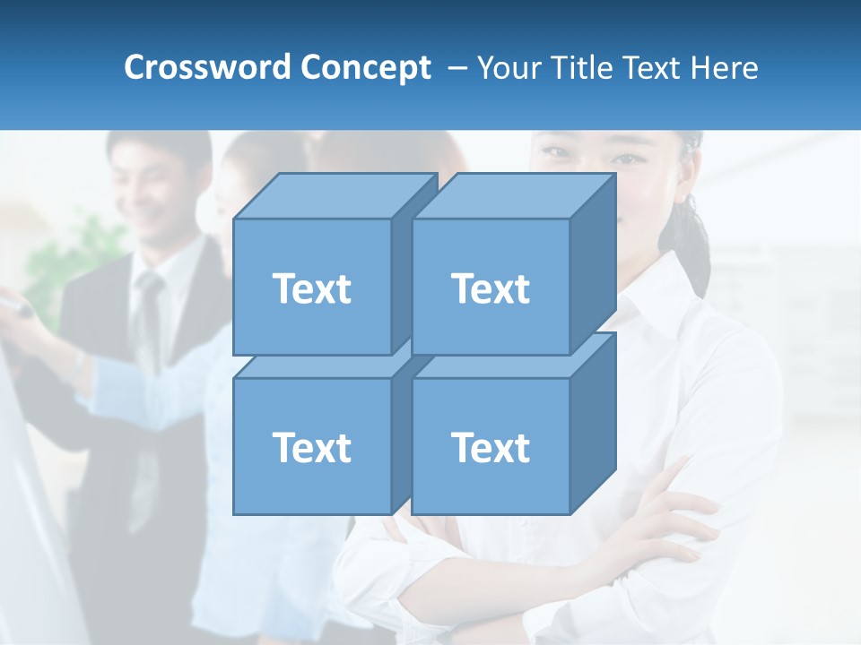 A Woman Standing In Front Of A Group Of People PowerPoint Template