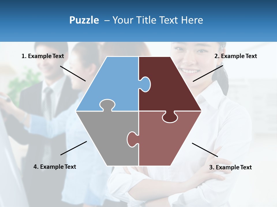 A Woman Standing In Front Of A Group Of People PowerPoint Template