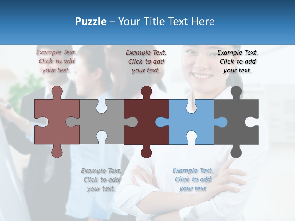 A Woman Standing In Front Of A Group Of People PowerPoint Template