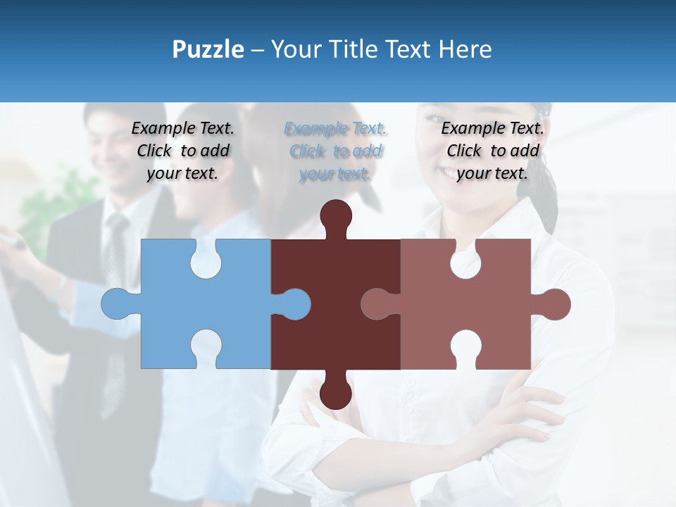 A Woman Standing In Front Of A Group Of People PowerPoint Template