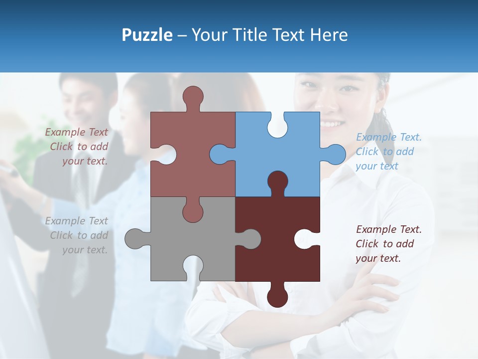 A Woman Standing In Front Of A Group Of People PowerPoint Template