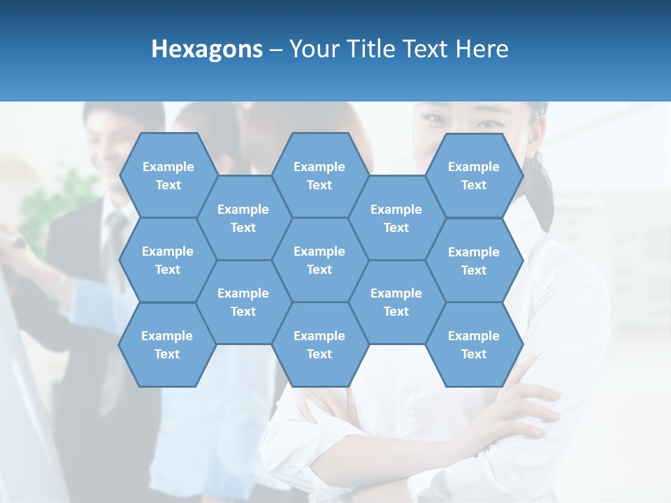 A Woman Standing In Front Of A Group Of People PowerPoint Template