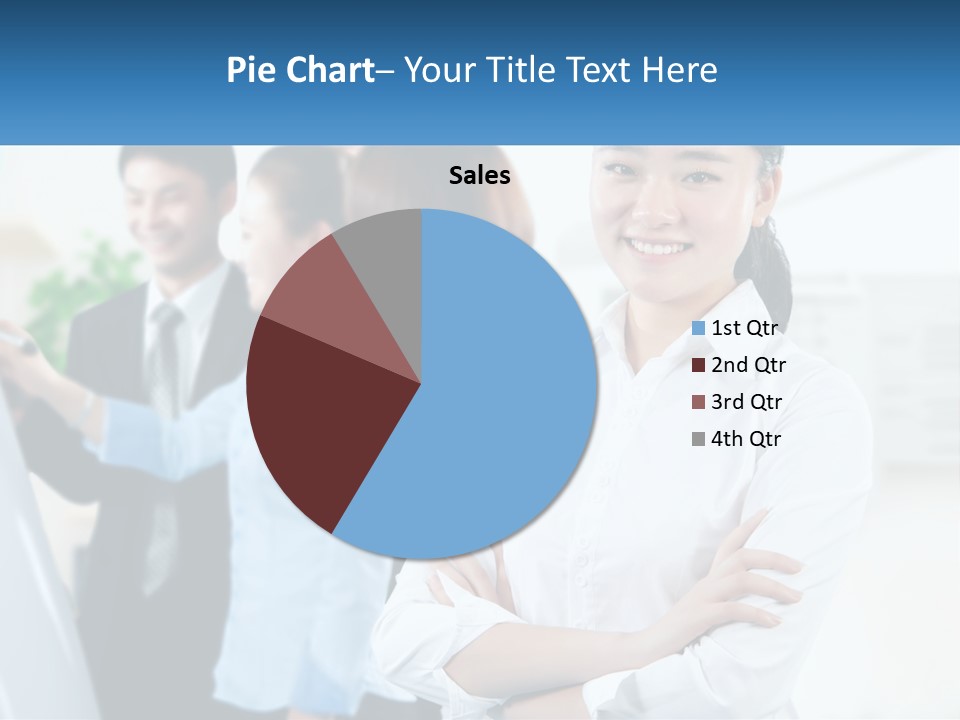 A Woman Standing In Front Of A Group Of People PowerPoint Template