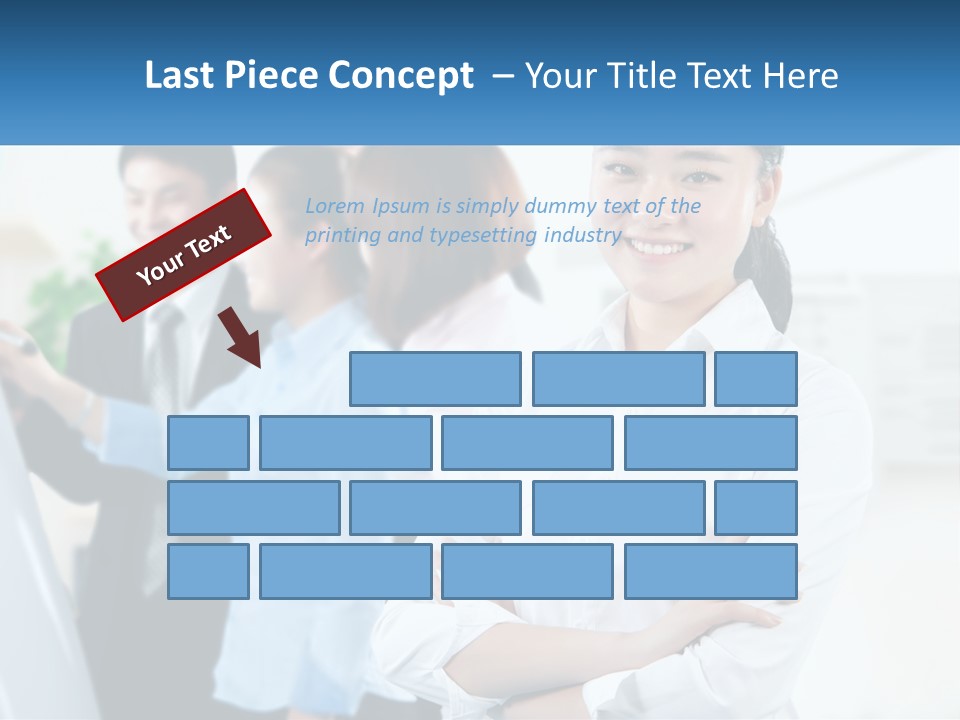 A Woman Standing In Front Of A Group Of People PowerPoint Template