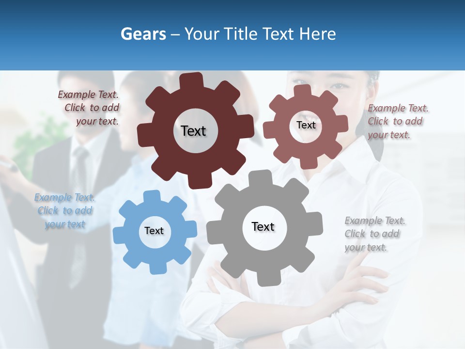 A Woman Standing In Front Of A Group Of People PowerPoint Template