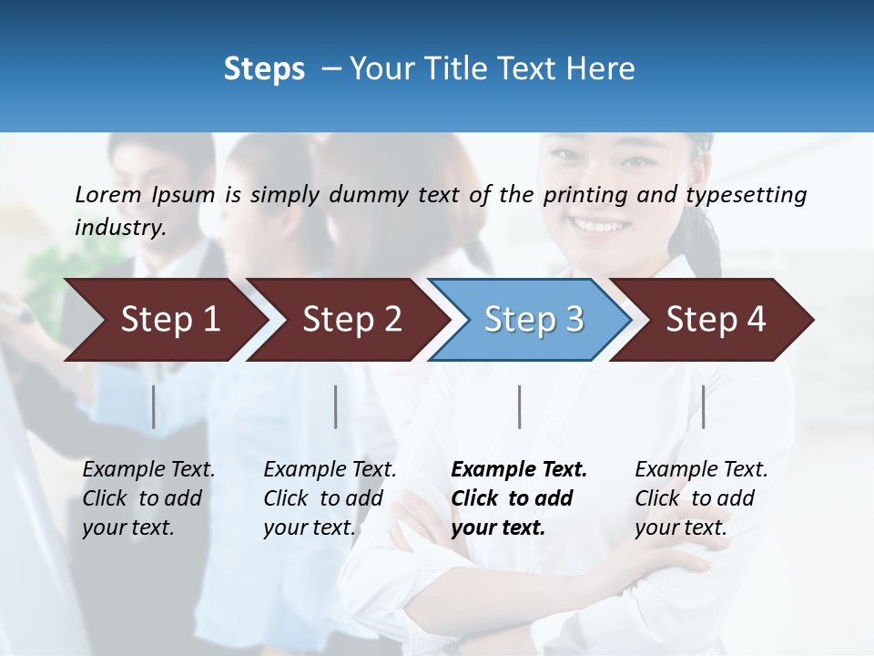 A Woman Standing In Front Of A Group Of People PowerPoint Template