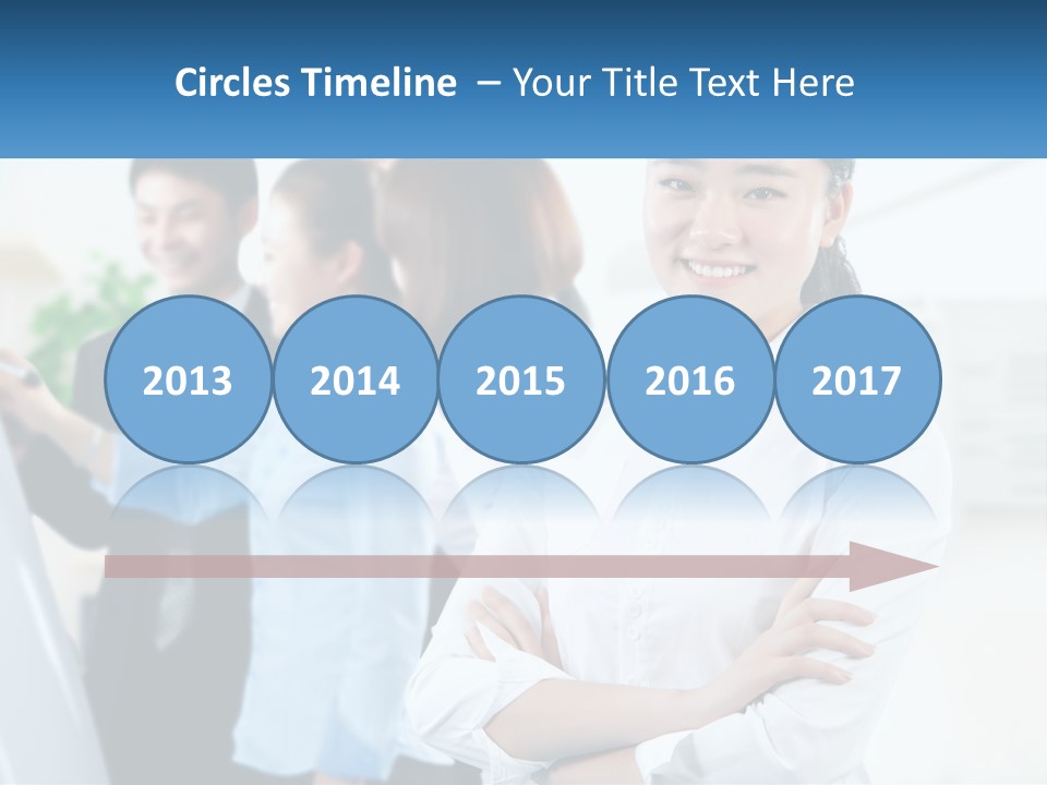 A Woman Standing In Front Of A Group Of People PowerPoint Template