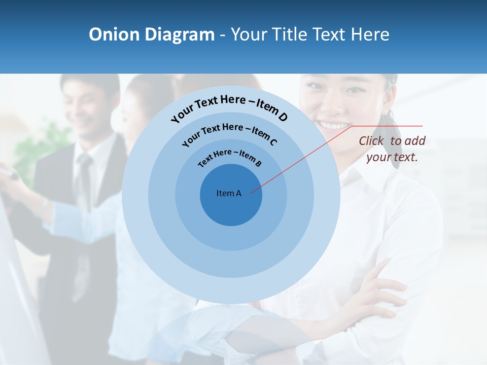 A Woman Standing In Front Of A Group Of People PowerPoint Template