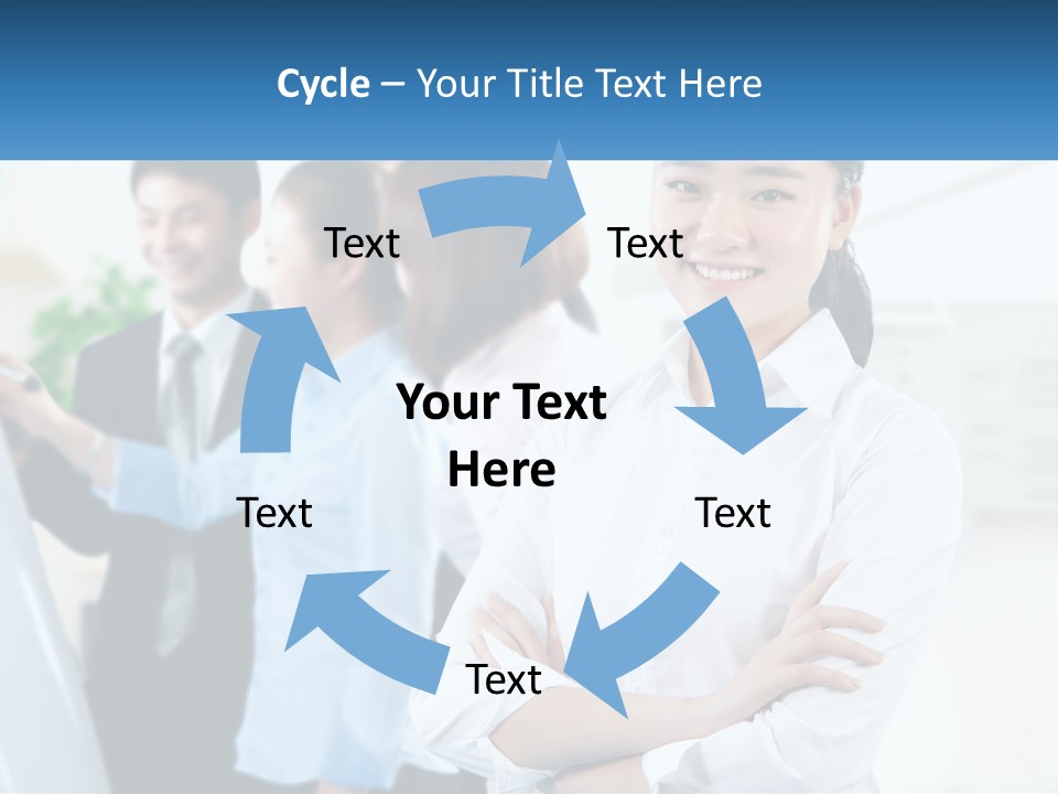 A Woman Standing In Front Of A Group Of People PowerPoint Template