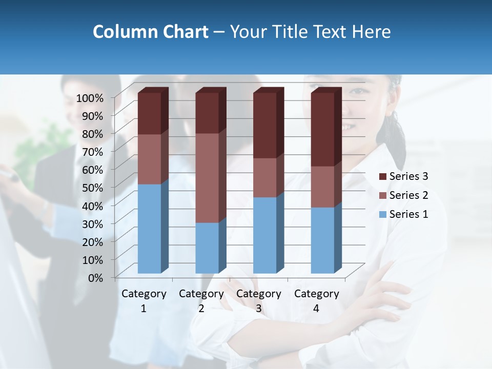 A Woman Standing In Front Of A Group Of People PowerPoint Template
