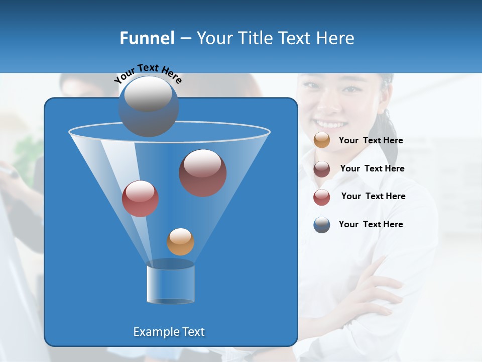 A Woman Standing In Front Of A Group Of People PowerPoint Template