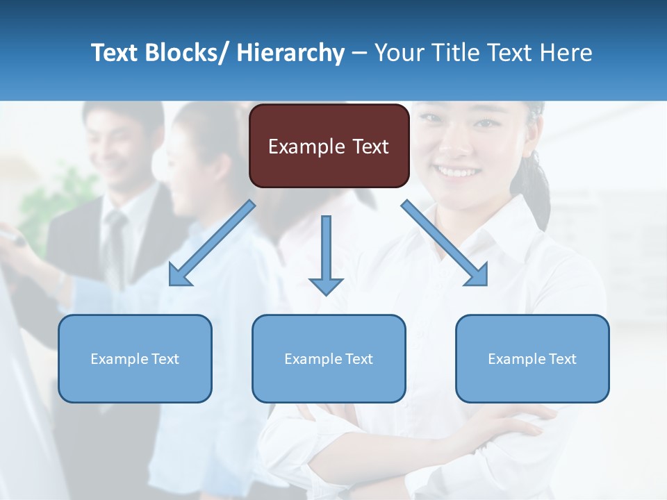 A Woman Standing In Front Of A Group Of People PowerPoint Template