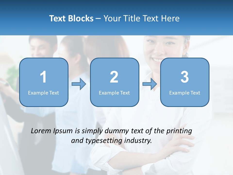A Woman Standing In Front Of A Group Of People PowerPoint Template