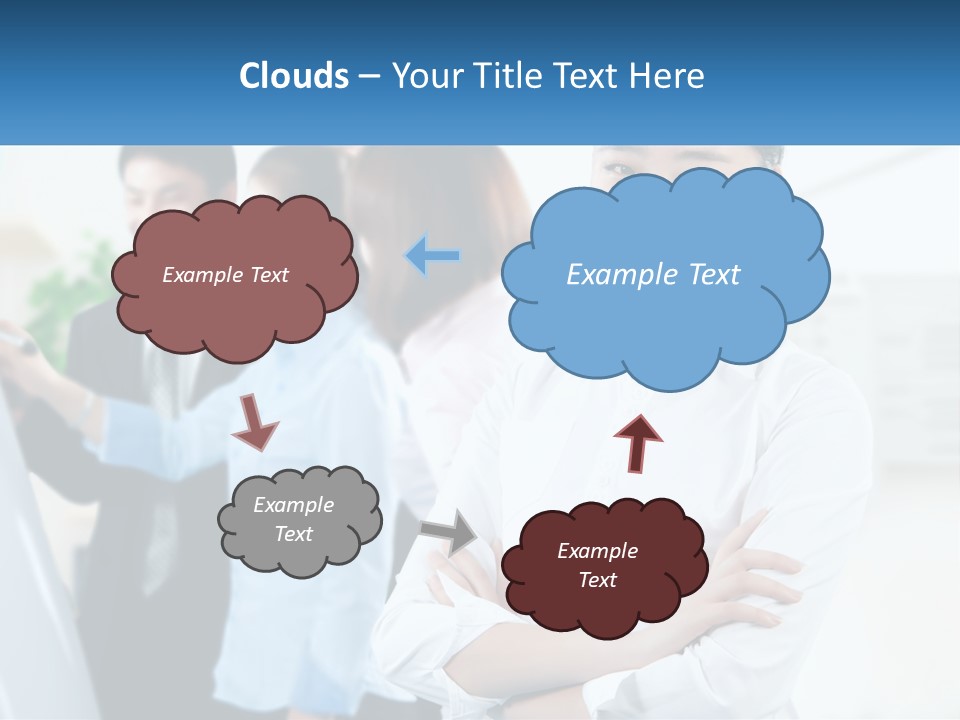 A Woman Standing In Front Of A Group Of People PowerPoint Template