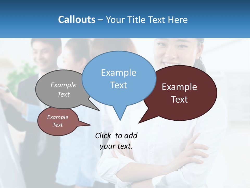 A Woman Standing In Front Of A Group Of People PowerPoint Template