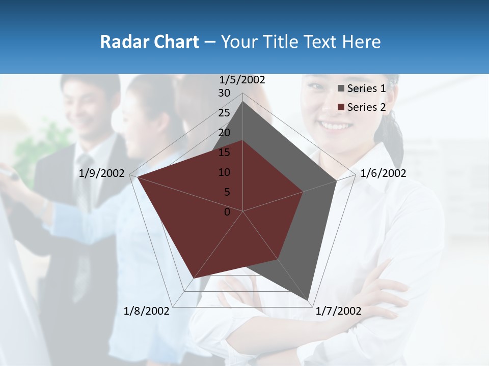 A Woman Standing In Front Of A Group Of People PowerPoint Template