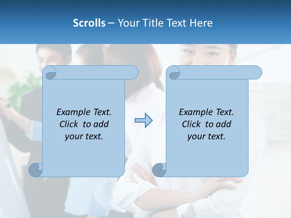 A Woman Standing In Front Of A Group Of People PowerPoint Template