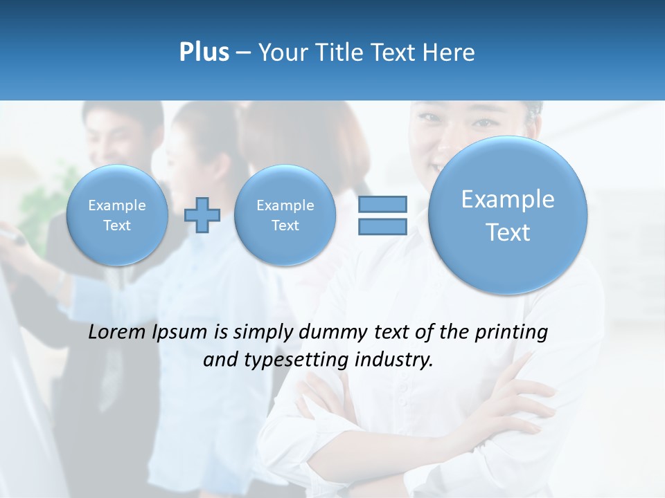 A Woman Standing In Front Of A Group Of People PowerPoint Template