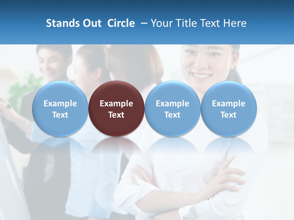 A Woman Standing In Front Of A Group Of People PowerPoint Template