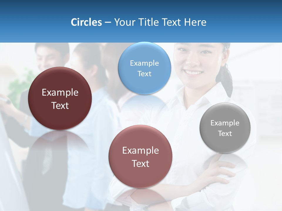 A Woman Standing In Front Of A Group Of People PowerPoint Template