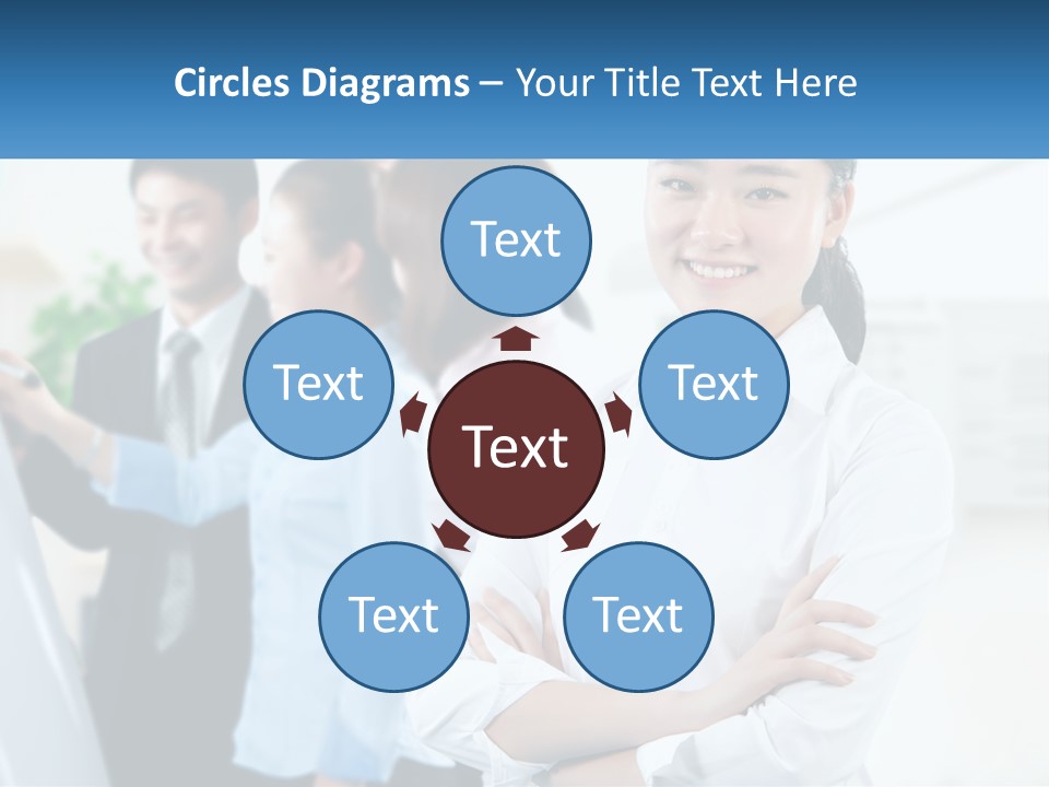 A Woman Standing In Front Of A Group Of People PowerPoint Template