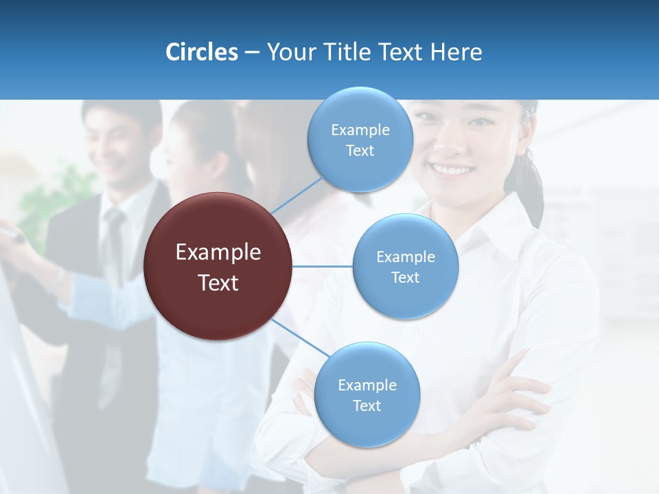 A Woman Standing In Front Of A Group Of People PowerPoint Template