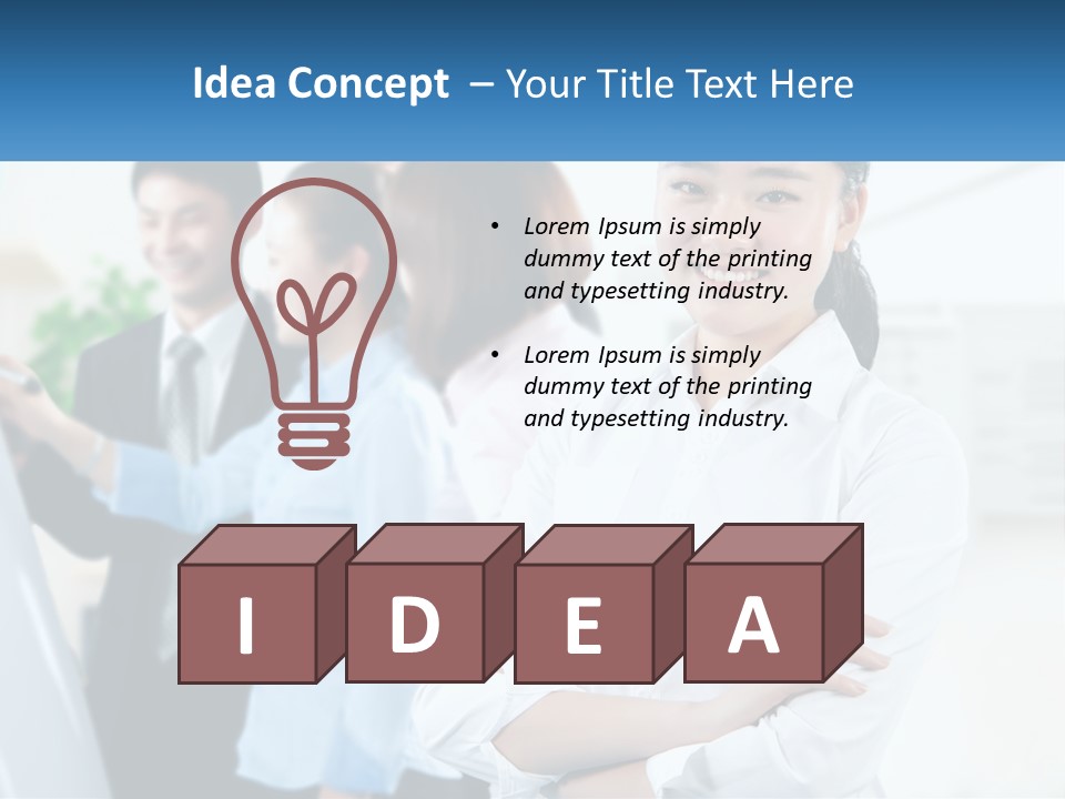 A Woman Standing In Front Of A Group Of People PowerPoint Template