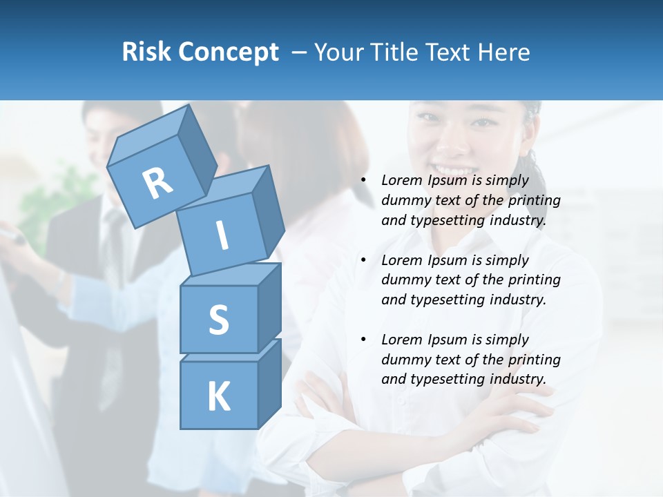 A Woman Standing In Front Of A Group Of People PowerPoint Template