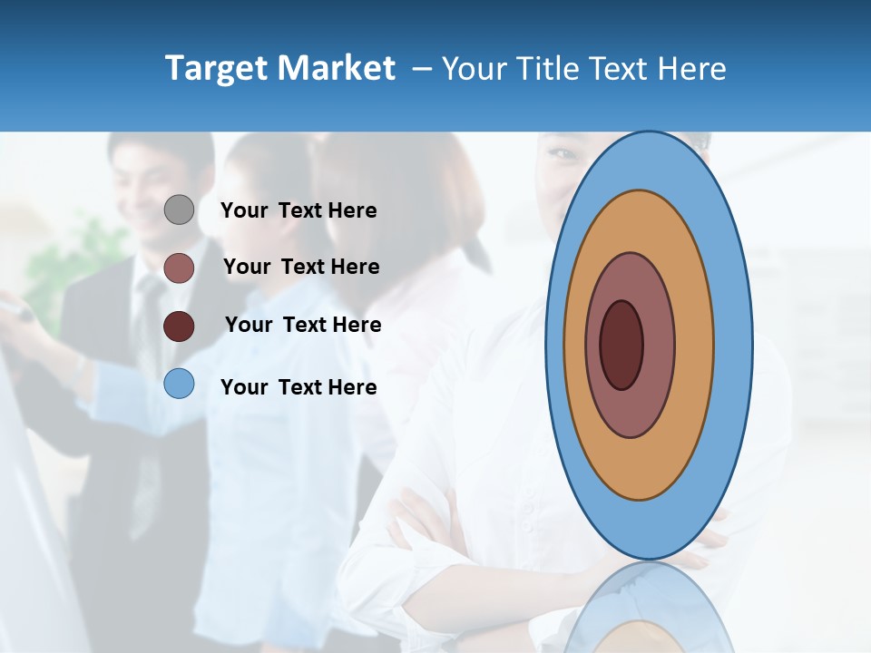 A Woman Standing In Front Of A Group Of People PowerPoint Template