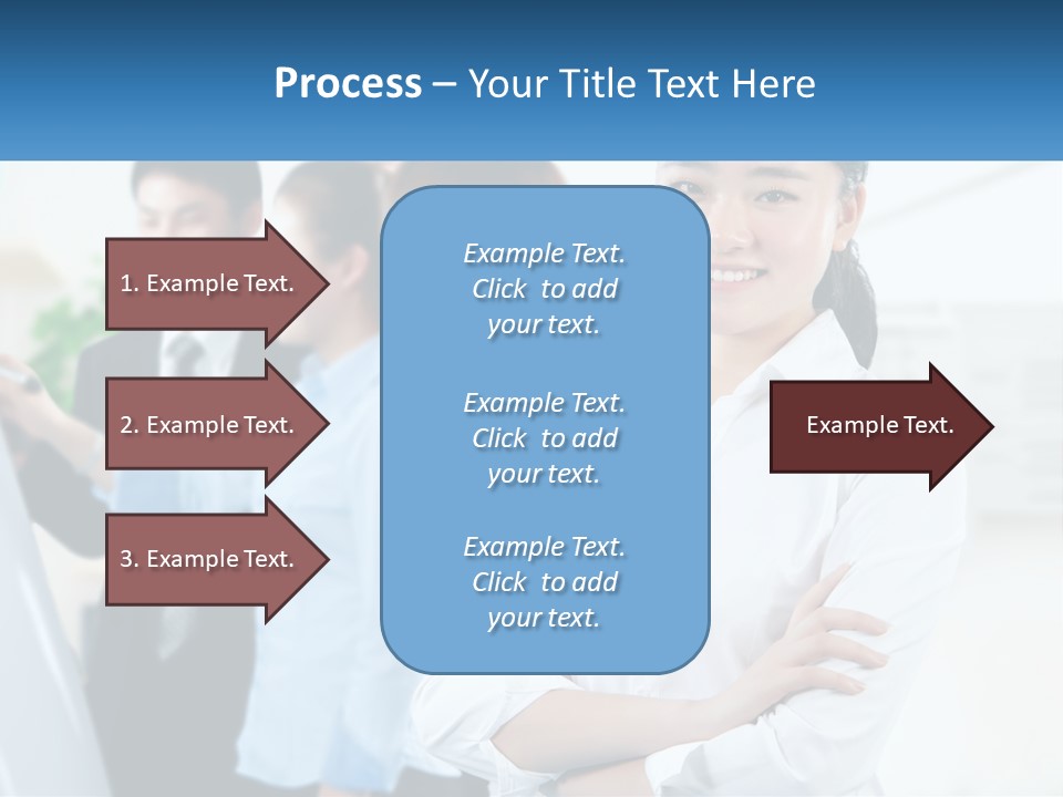 A Woman Standing In Front Of A Group Of People PowerPoint Template