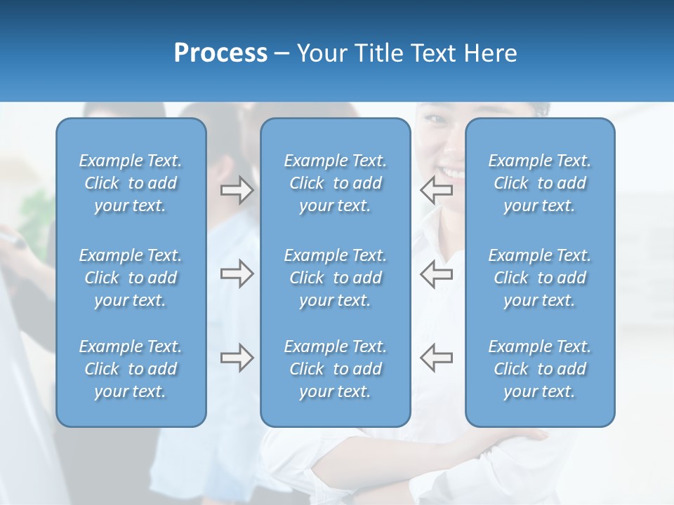 A Woman Standing In Front Of A Group Of People PowerPoint Template