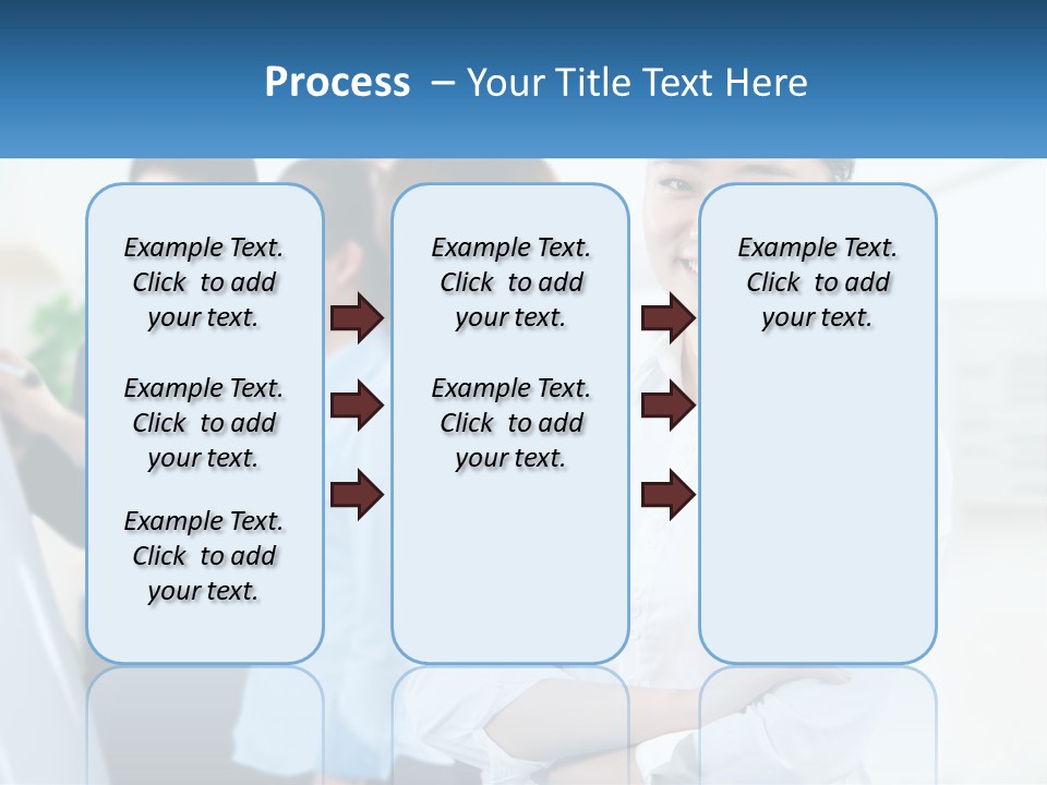 A Woman Standing In Front Of A Group Of People PowerPoint Template