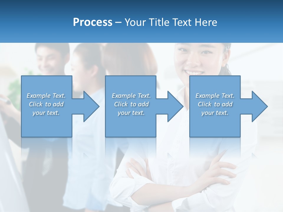 A Woman Standing In Front Of A Group Of People PowerPoint Template