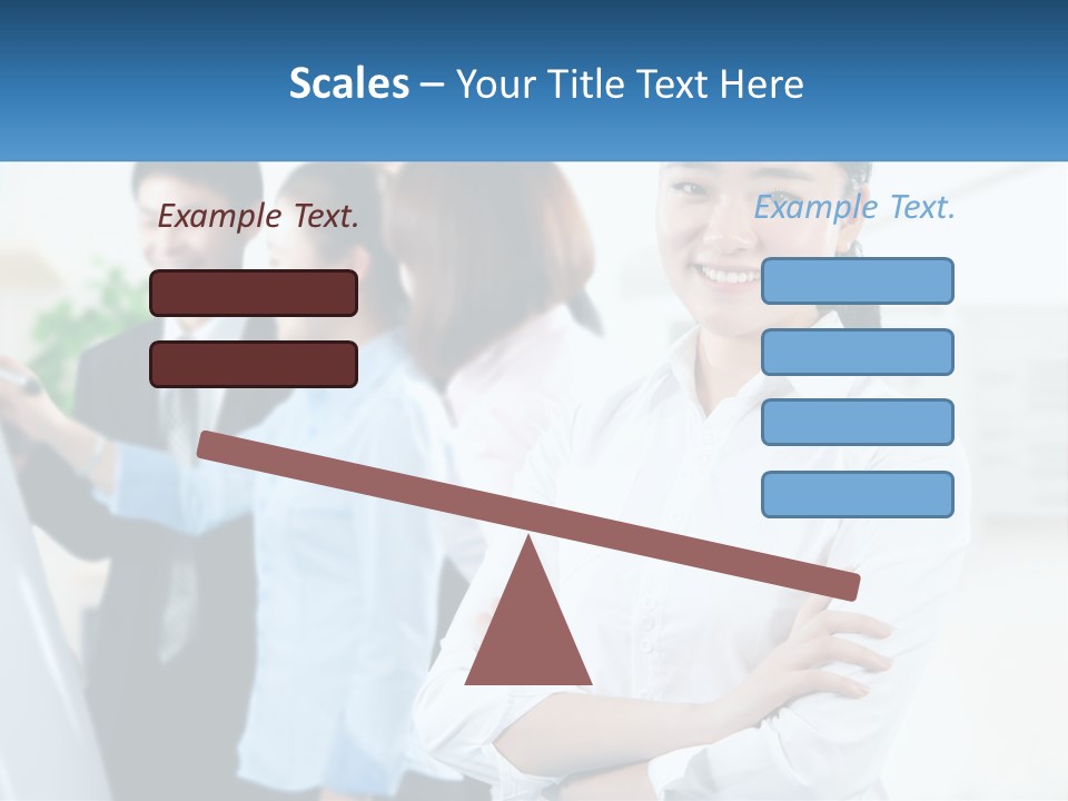 A Woman Standing In Front Of A Group Of People PowerPoint Template