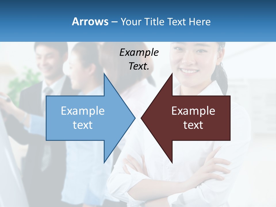 A Woman Standing In Front Of A Group Of People PowerPoint Template