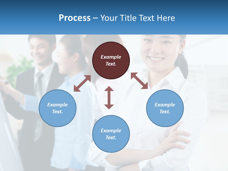 A Woman Standing In Front Of A Group Of People PowerPoint Template
