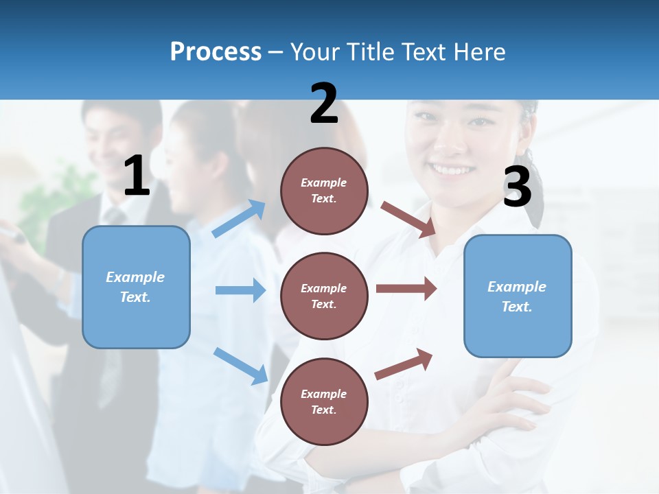 A Woman Standing In Front Of A Group Of People PowerPoint Template