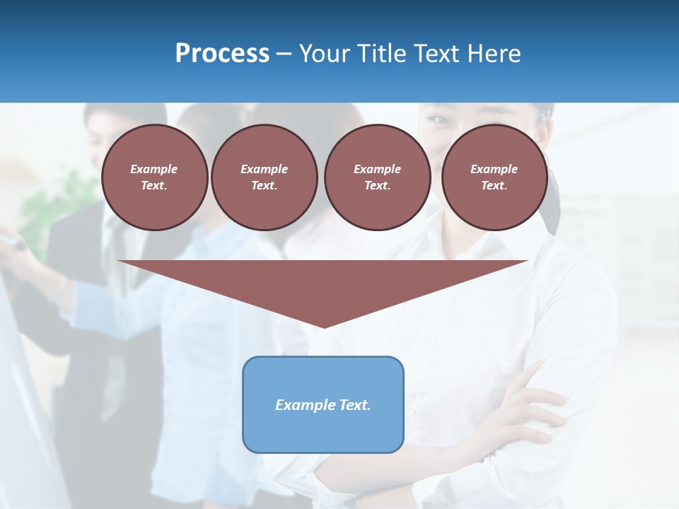 A Woman Standing In Front Of A Group Of People PowerPoint Template