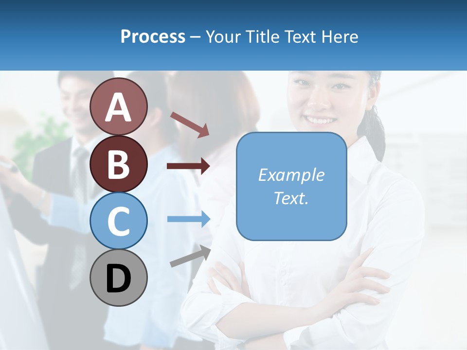 A Woman Standing In Front Of A Group Of People PowerPoint Template
