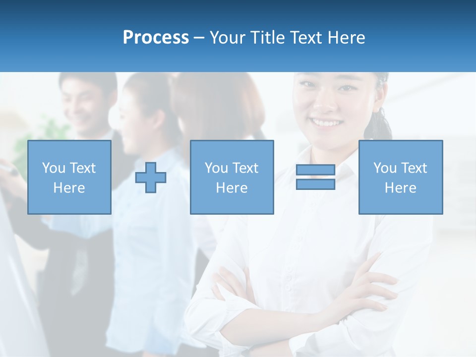 A Woman Standing In Front Of A Group Of People PowerPoint Template