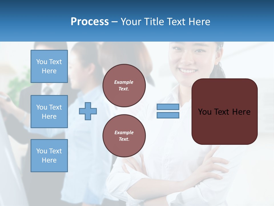 A Woman Standing In Front Of A Group Of People PowerPoint Template