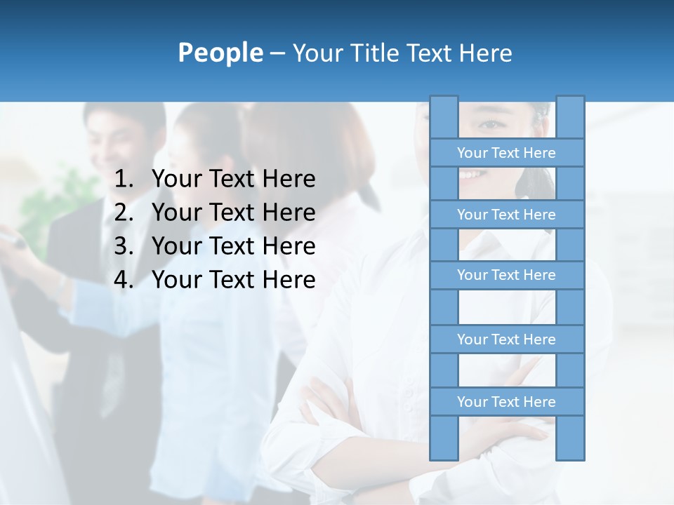 A Woman Standing In Front Of A Group Of People PowerPoint Template