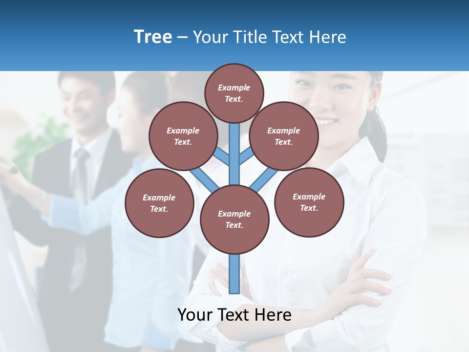 A Woman Standing In Front Of A Group Of People PowerPoint Template