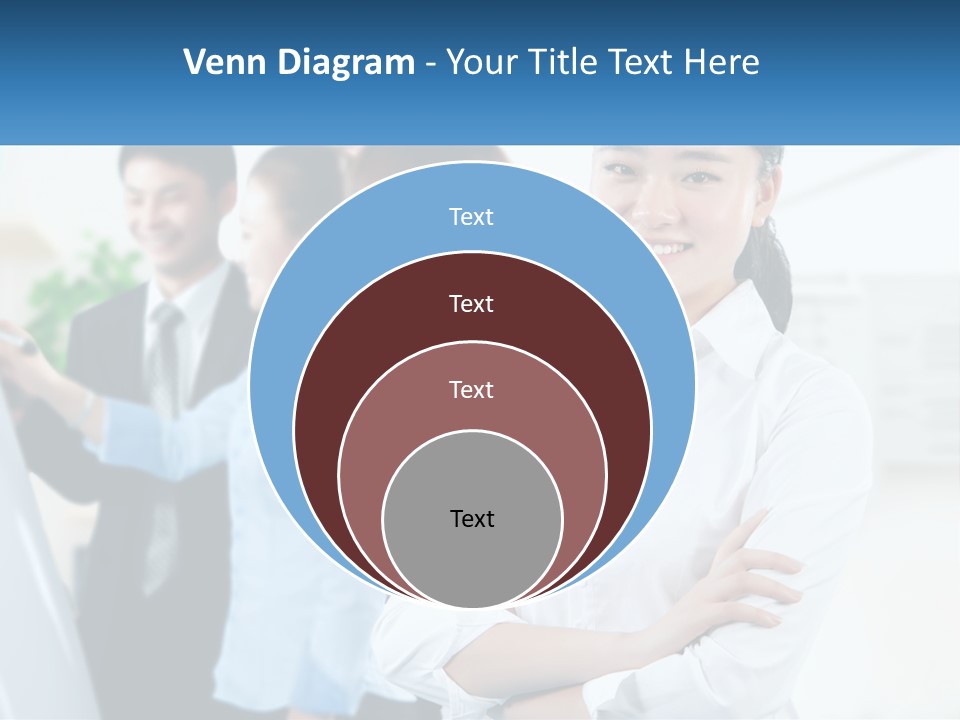 A Woman Standing In Front Of A Group Of People PowerPoint Template
