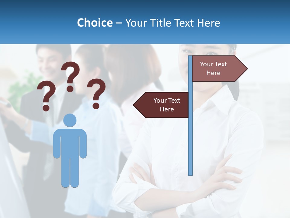 A Woman Standing In Front Of A Group Of People PowerPoint Template