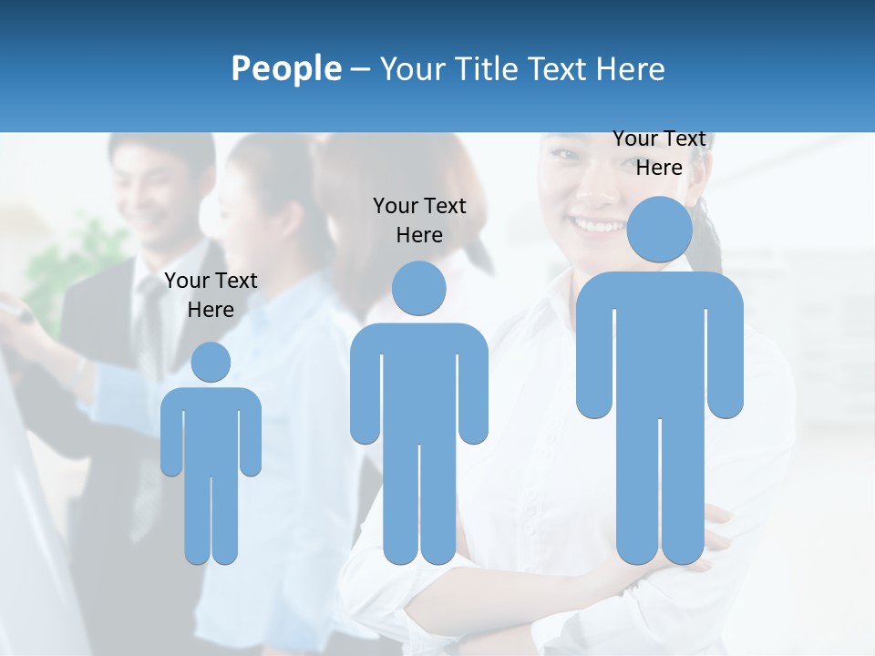 A Woman Standing In Front Of A Group Of People PowerPoint Template